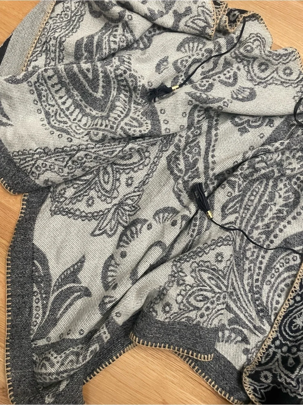 Marc New York Paisley Acrylic Wrap Shawl